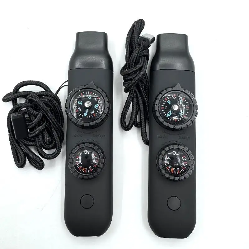 7In1 Survival Whistle With Compass LED Lighted Portable Survival Whistle Tool Camping Hiking Outdoor Multifunctional Whistle