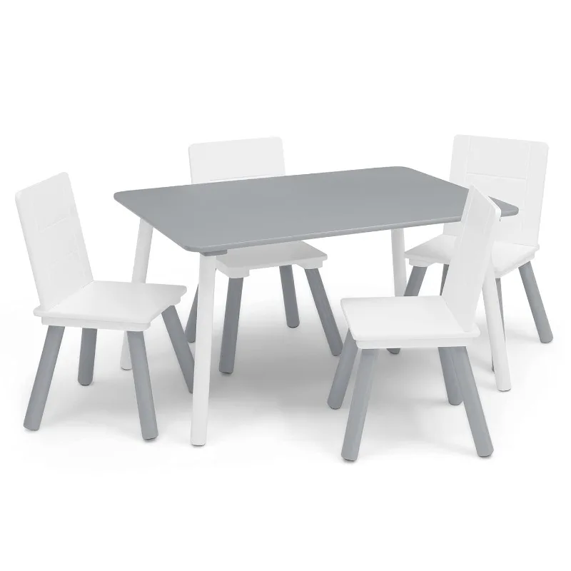 

Delta Children Kids Table and Chair Set (4 Chairs Included) - Ideal for Arts & Crafts,Snack Time, Homeschooling, Homework & More