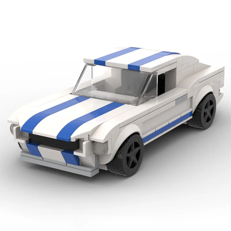 Snelheid Racewagen Model MOC Bouwstenen Mustang Hypercar Modulaire Technologie Kinderen Vakantie Geschenken Monteer Speelgoed Pak