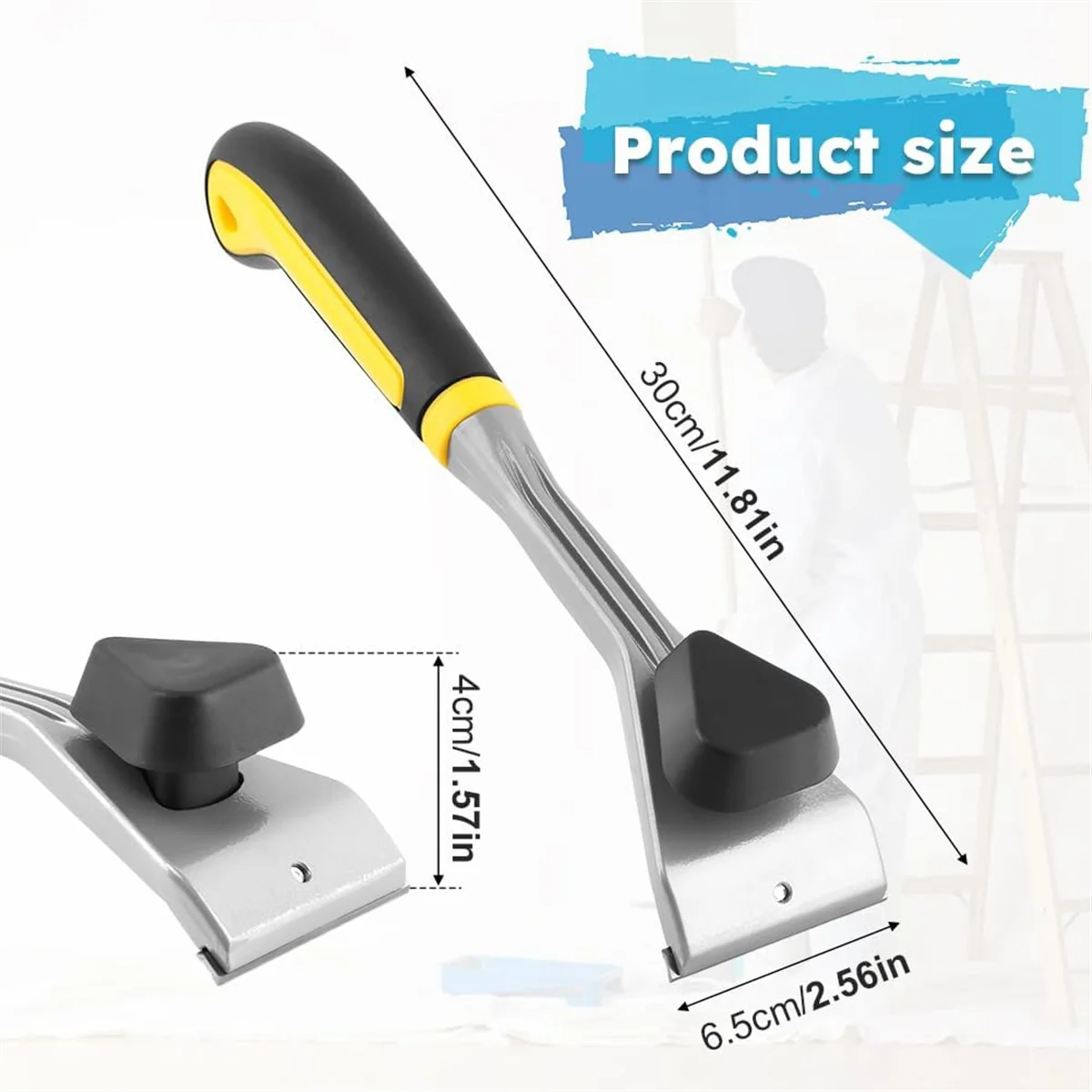 

A002 Heavy Duty Carbide-, 2.56In Carbide -Blade, Paint Tool for Scraping Paint, Varnish, Wood Floor, Glue
