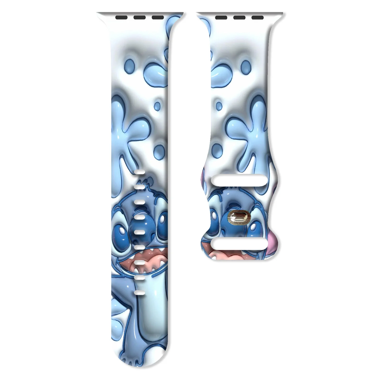 

Disney Stitch Series 2 Printed Strap for Apple Watch 11 10 9 Silicone Band Replaceable Bracelet for iWatch 44/42/41mm Watchband