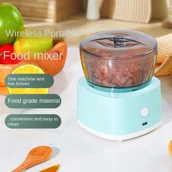 Mini Wireless Garlic Mincer Electric Kitchen Grinder Machine Fresh Herbs Spices Seasoning Pepper Masher USB Charging Compact S