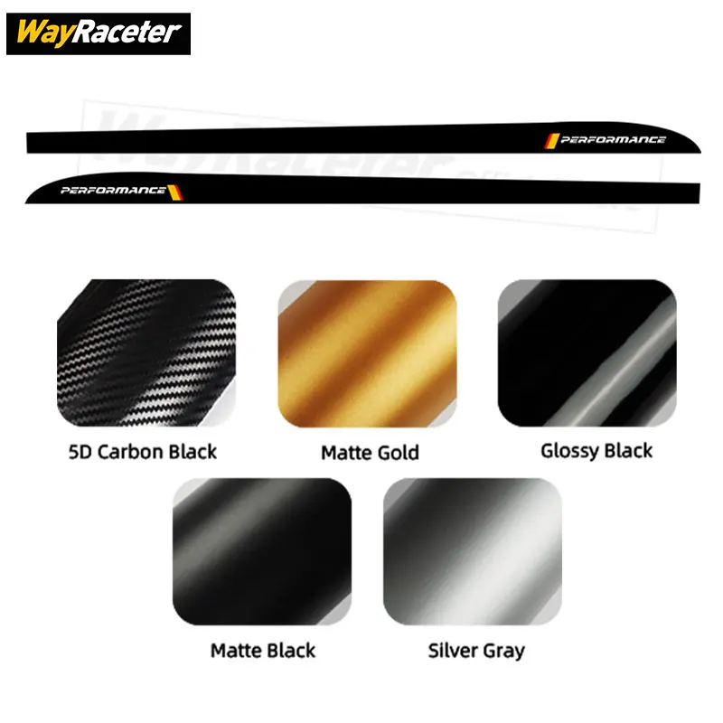 2 Pcs M Performance Decal Carbon Fiber Vinyl Door Side Stripe Skirt Sticker For BMW Z4 G29 M40i Sport 2019 2020 2021 2022 2023