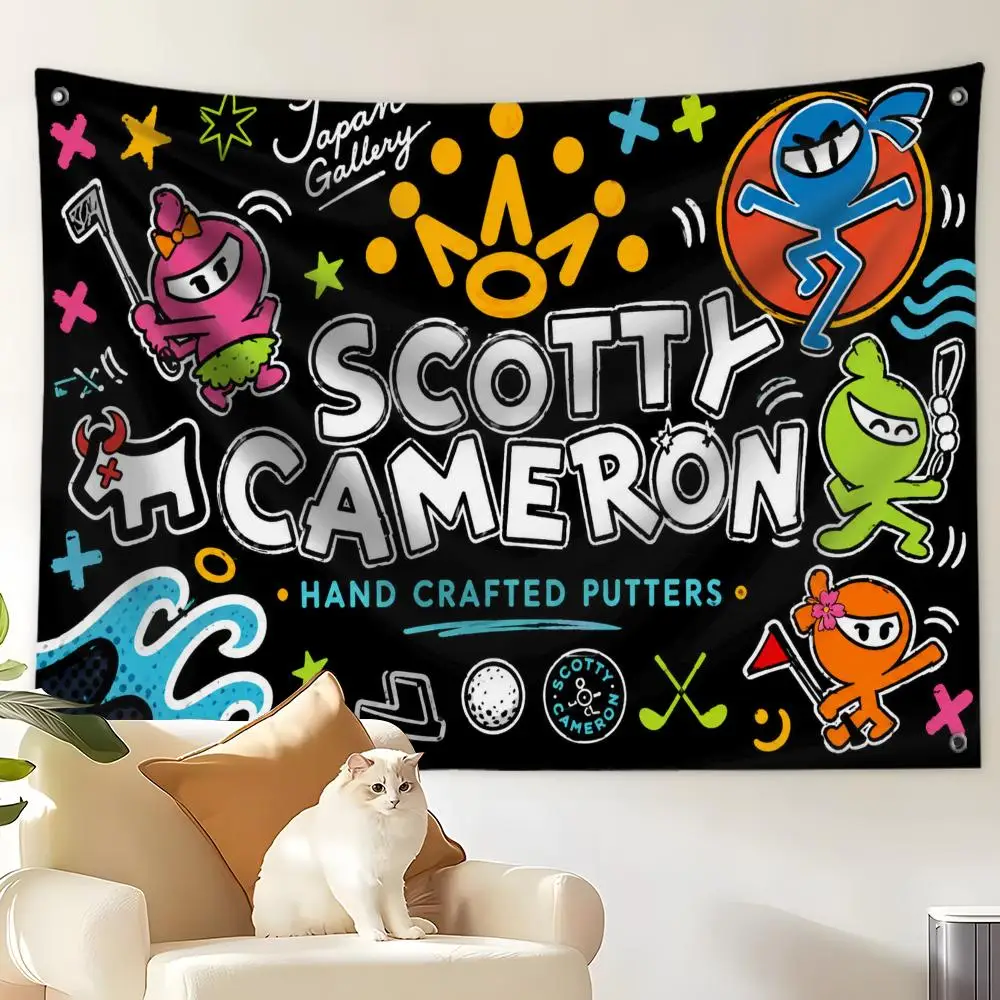 S-Scotty C-Cameron Flags Custom Wall Hanging Background Art Banner For Bedroom Home Living Room Outdoor Decor