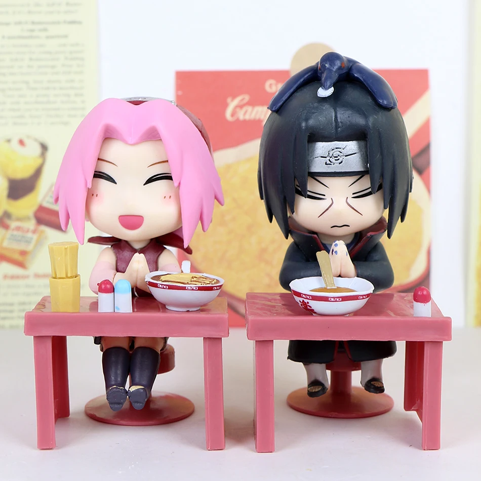 Auf Lager Naruto Shippuden Ramen Themen-Serie Blindbox - Chibi Mini PVC Anime-Figuren - Überraschungs-Sasuke Uchiha & Naruto Spielzeug Geschenke – Detail 3