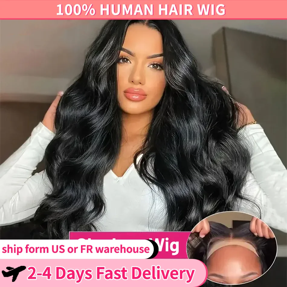 

Glueless Body Wave Wigs 5x5 Lace Clousure Wig Human Hair Pre Plucked 6x4 Curly Brazilian Ready To Go Pre-Cut Lace Front Wigs