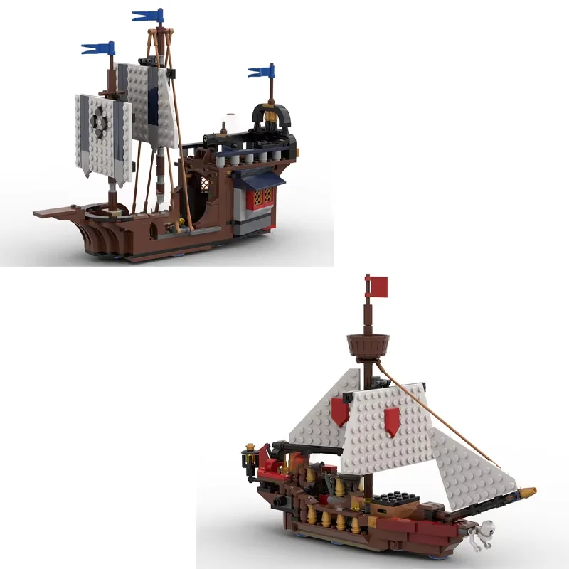 Modelo de arquitetura de porto medieval MOC - Partículas finas - Conjunto de brinquedos de construção de 2523 peças - Adequado para todos os entusiastas - Ideal para