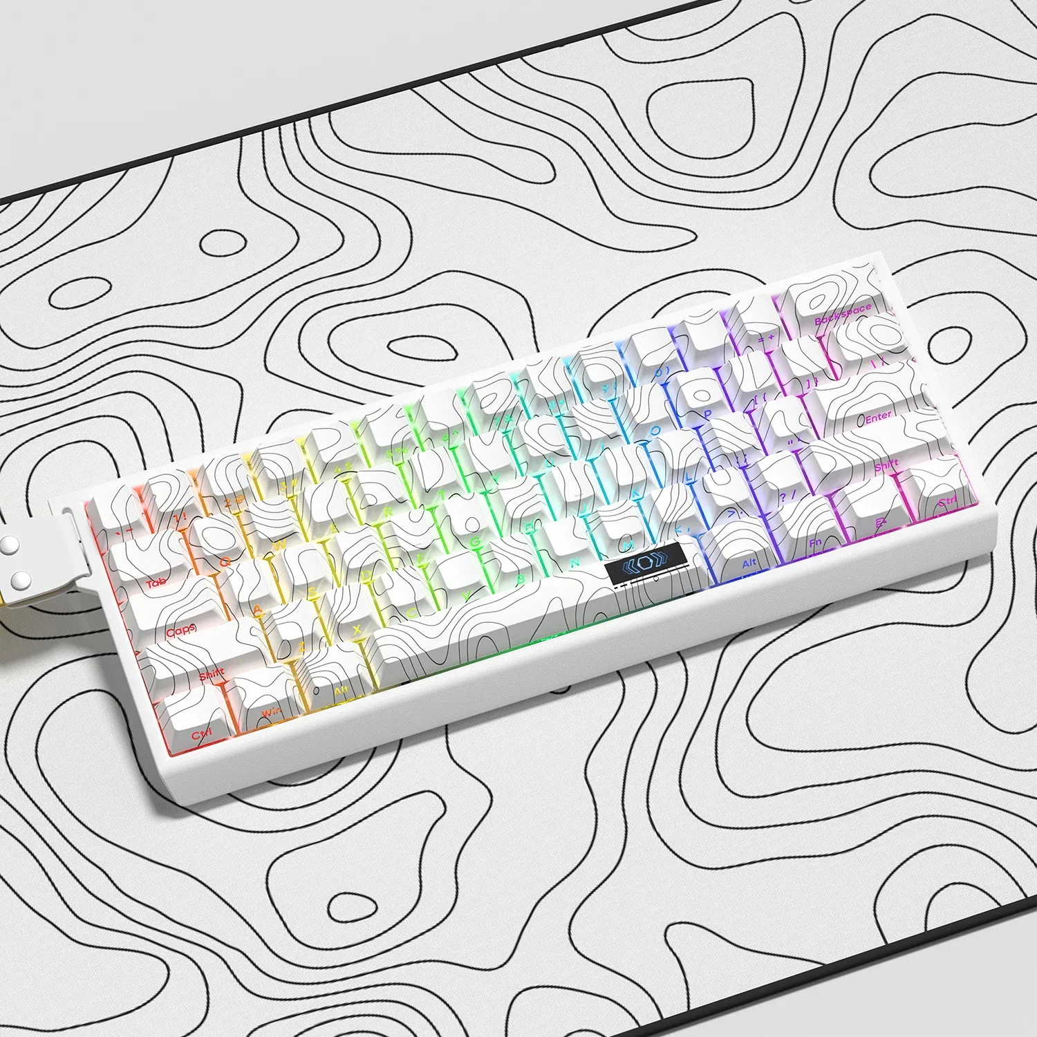 XVX "contour Line" Wooting Original Side Engraved Keycap PBT Creative Personality Light Transmission Keycap Customization