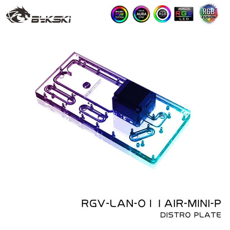 Bykski Distro Plate For LIANLI O11 AIR MINI Case, Waterway Board Reservoir Pump For Computer Water Cooling RGV-LAN-O11AIR-MINI-P