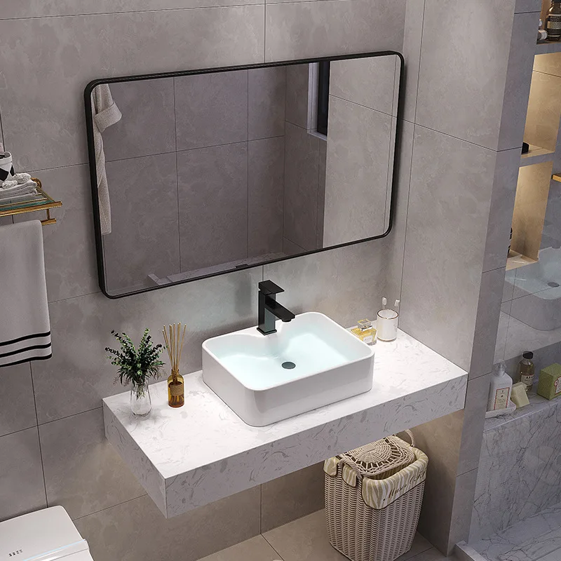 

Simple and fashionable washing table, bathroom combination, bathroom, smart mirror hanging on the wall