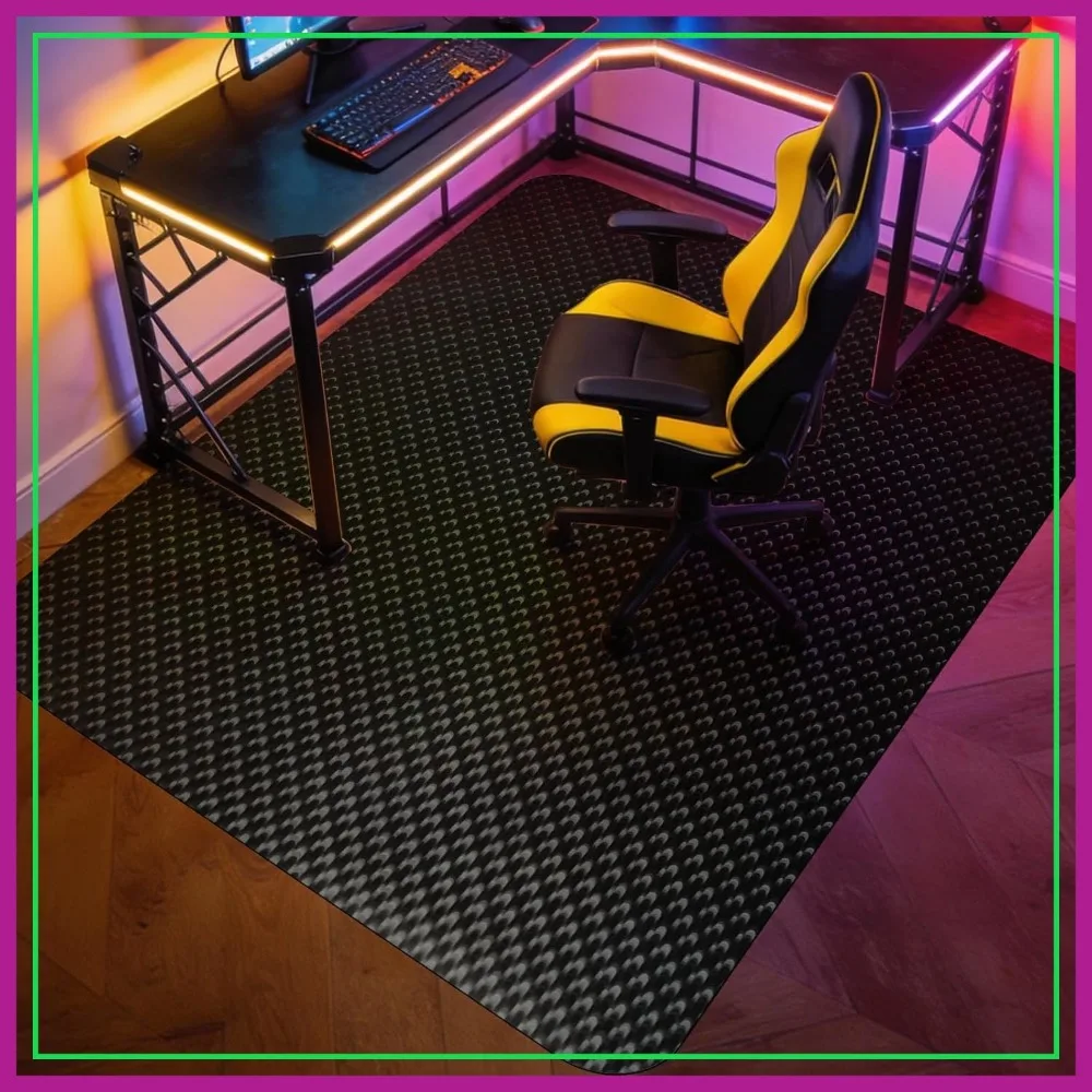 

51" x 63" Gaming Chair Mat for Hard Floor, Anti-Slip Office Computer Mat for Tile Floor, Rolling Chair Protector