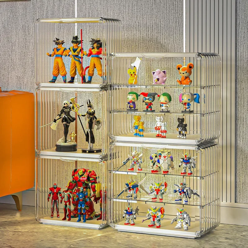 Magnetically Blind Box Storage Rack Action Figures Cabinet Landscaping Box Mystery Box Dolls Display Casetoys Acrylic Organizer