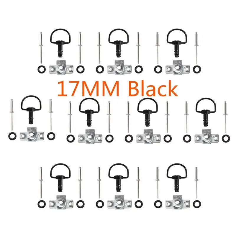 Clips Kit Universal Quick Release D-Ring Turn Rivet Race Fairing Fastener 17Mm For Motorcycle Bodywork Panes