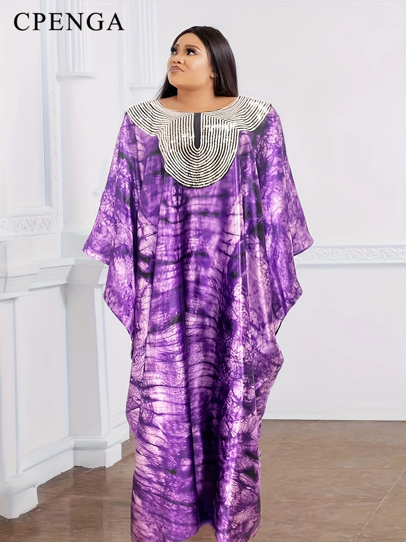 2024 African Sequins Dress for Women Elegant Lady Wedding Evening Party Gown Plus Size Dashiki Clothes Eid Muslim Abaya Kaftan