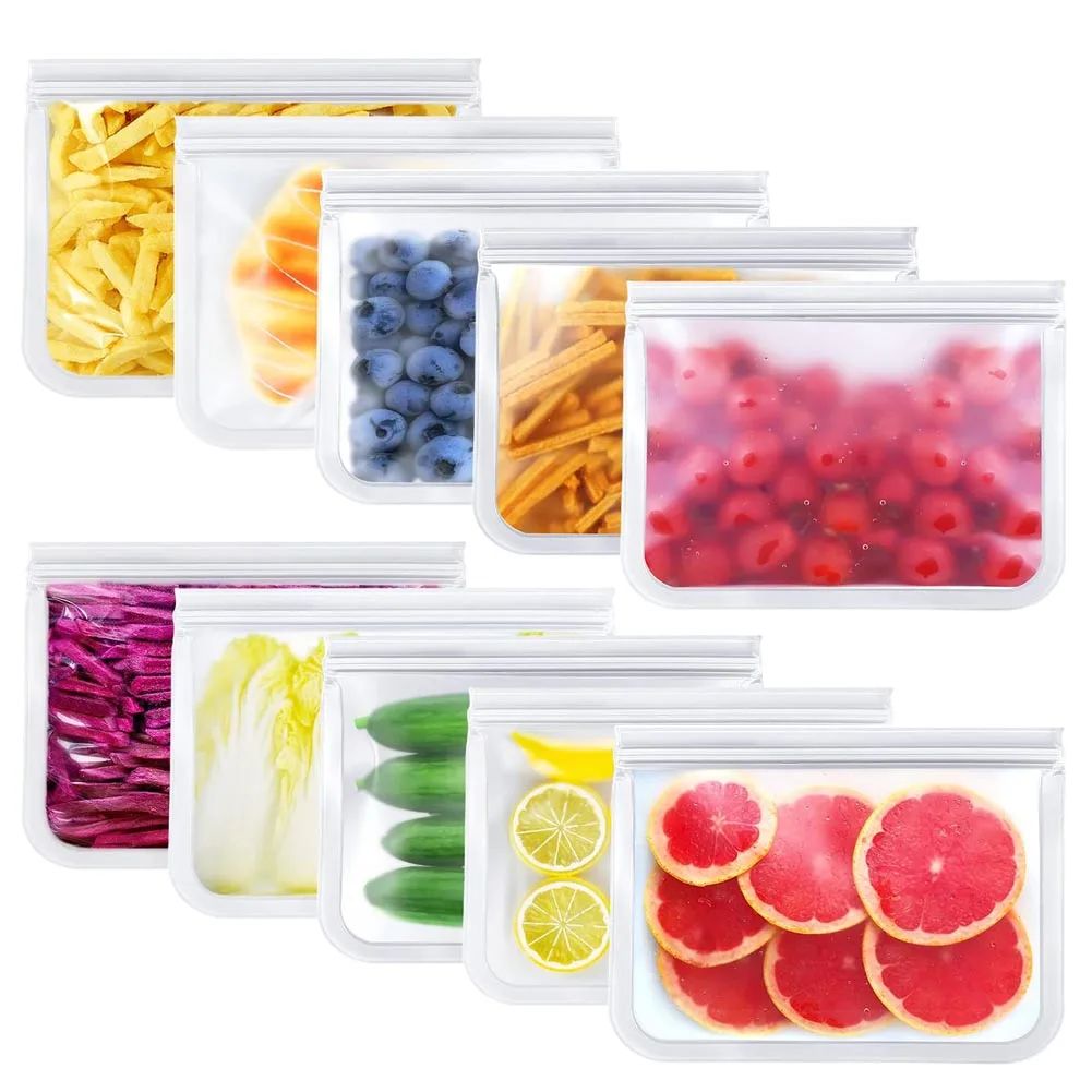 

Silicone Food Storage Containers Leakproof Containers Reusable Stand Up Zip Shut Bag Cup Fresh Bag Food Storage Bag Fresh Wrap