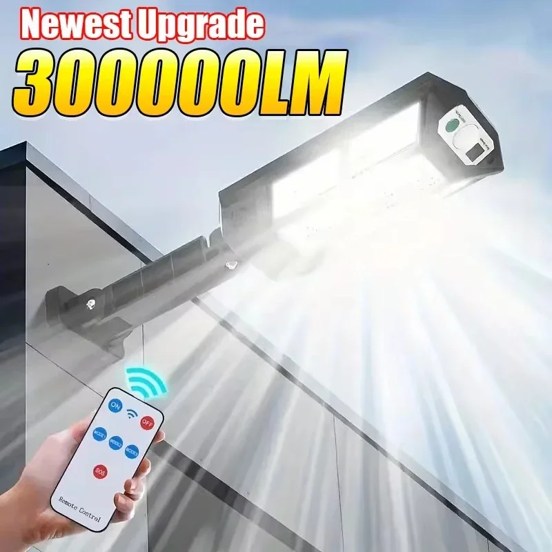 

30000LM Солнечные светодиодные фонари Наружные солнечные фонари с датчиком движения 3 режима Водонепроницаемый IP65 Солнечный садовый светильник Уличный фонарь для двора