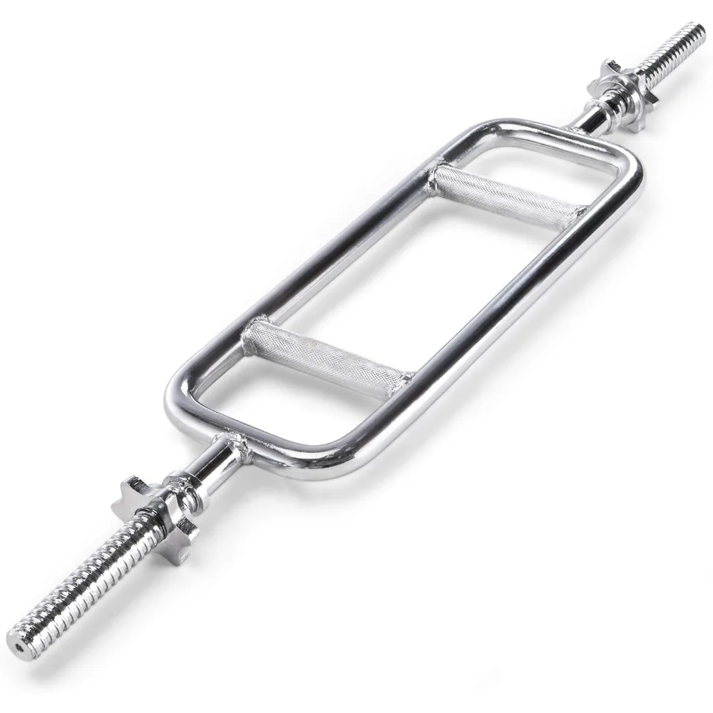 

Threaded Solid Chrome Triceps Bar for Weightlifting and Bodybuilding IRBB-34T