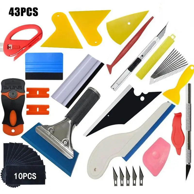 43 Pieces Car Coating Tools Set Stain Removal Squeegee Car Coating Smoothing Tool Sculpting Knife