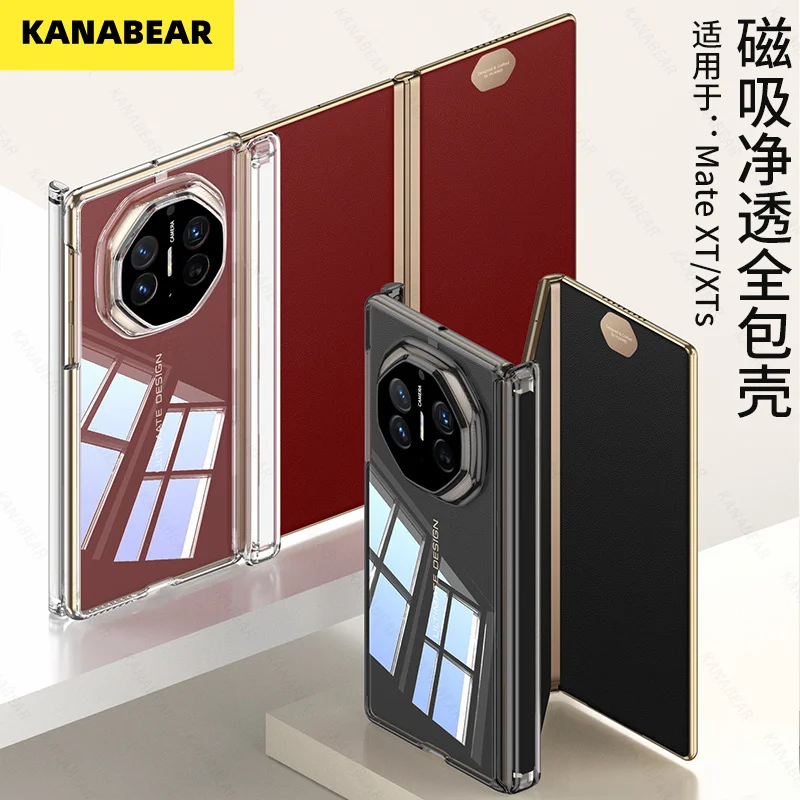

Shockproof Case for Huawei Mate XT/Mate XTs Magnetic Clear Transparent Cover,Durable Slim Fit Protective Shell for TriFold Phone