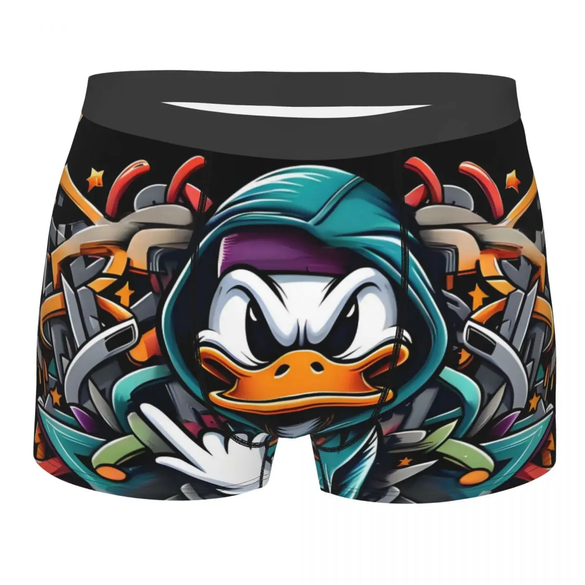 

Custom Funny Daffy Duck Boxers Shorts Men Cartoon Kawaii Anime Briefs Underwear Cool Underpants