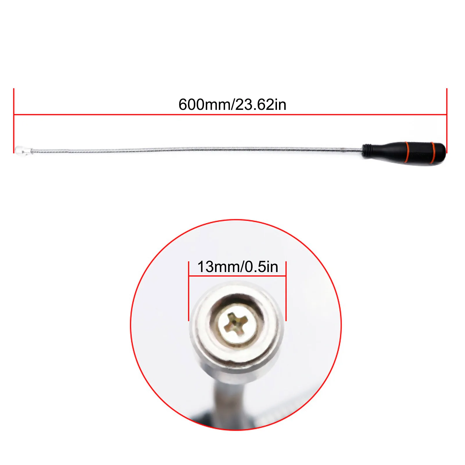 Strong Magnetic Telescopic Pickup Tool Spring Magnetic Suction Bar for Picking Up Nuts and Bolts Plastic Handle Flexible Grabber