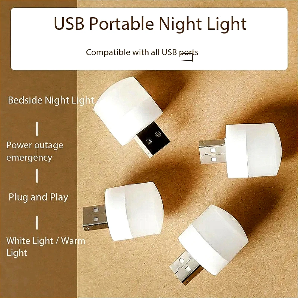 Portable USB Night Light Bedroom Wireless Bedside Eye Protection Convenient Light Atmosphere Night Light 4-Color Optional