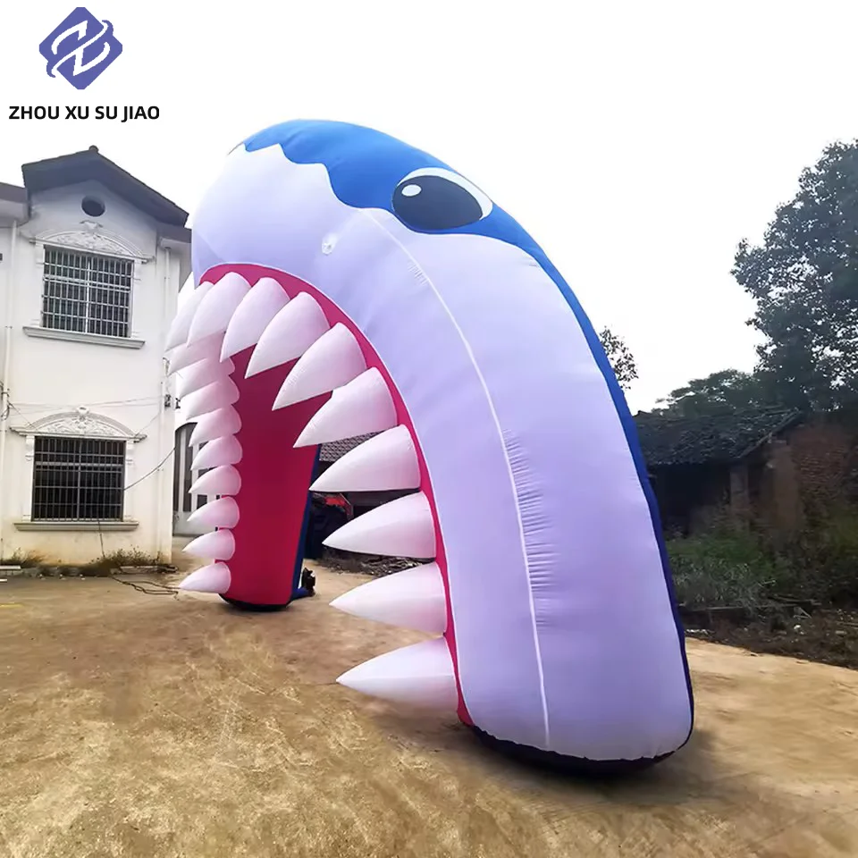 

Personalized inflatable door arc, giant inflatable shark arc for decorative toys, 6 meters for decoration