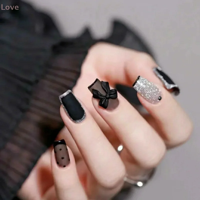 [L & P] 12 شبكة/صندوق مختلط الراتنج Bowknot مسمار الفن زينة ثلاثية الأبعاد السحر Kawaii الملونة القوس حجر الراين لتقوم بها بنفسك أدوات مانيكير أجزاء