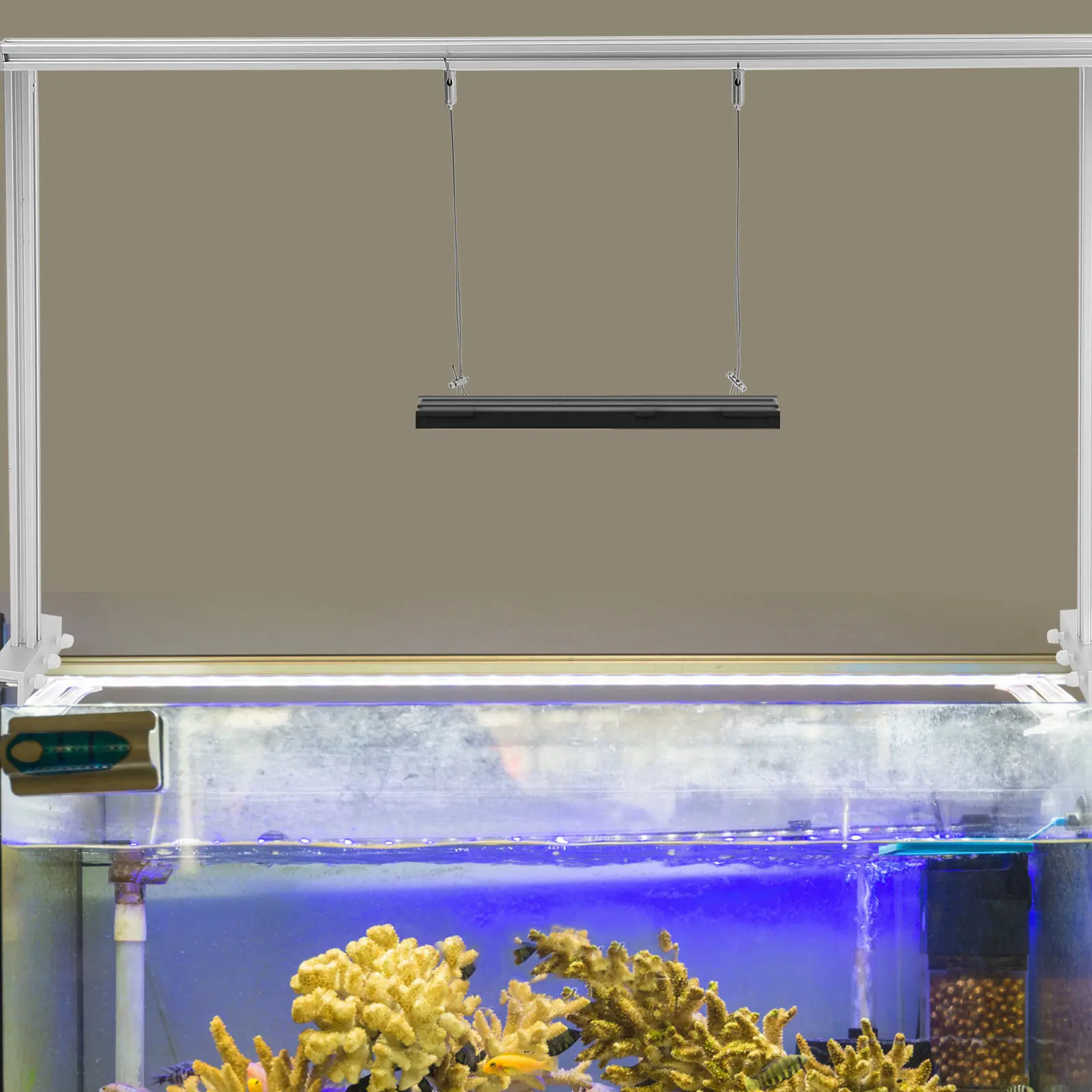 

1Set Fish Tank Light Rack Aluminum Alloy Strong Adjustable Hanging Bracket Aquarium Lamp Holder for Aquarium Plant Lighting