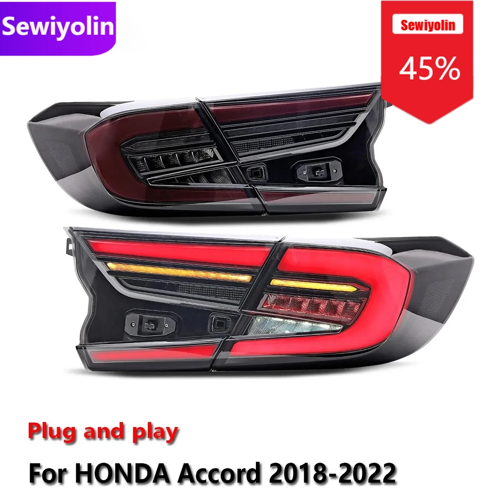 

Car DRL LED Tail Light Assemblies For HONDA Accord 2018-2022 Auto Fog DRL Brake Turn Signal Lamp Plug And Play