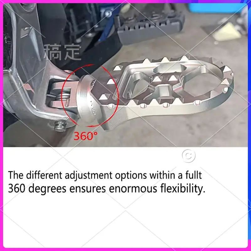 

AR-Motorcycle Rear Footrest Rotatable Foot Rest Footpeg For Ducati Scrambler 400 800 1100 (Silver)