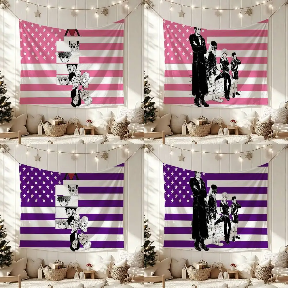 H-hunter x Anime H-hunter wallpapers Flag Digital Printing Banner for Garage Wall Out Door Decoration