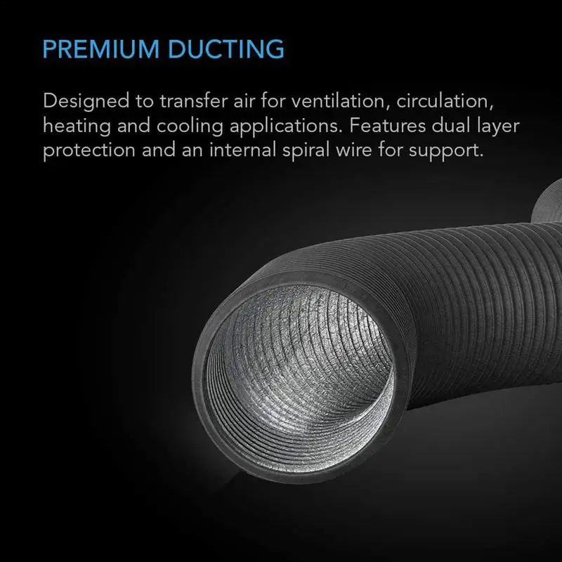 4/6 Inch Flexible Aluminum Ducting Dryer Vent Hose 4-layer Protection Ducting Tube Pipe For HVAC Ventilation Exhaust Grow Tent