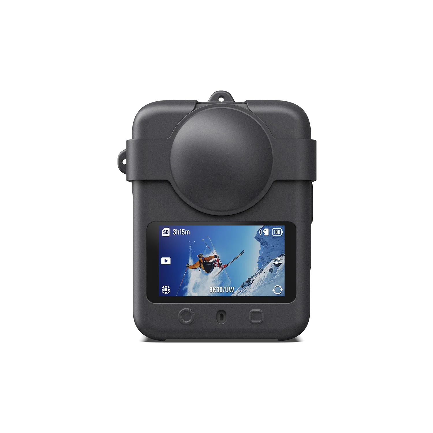 For DJI OSMO 360 dji Camera Accessories Rubber Case Silicone silica gel Cover + Lens Cap Shell Protector Soft + Neck Wrist Strap