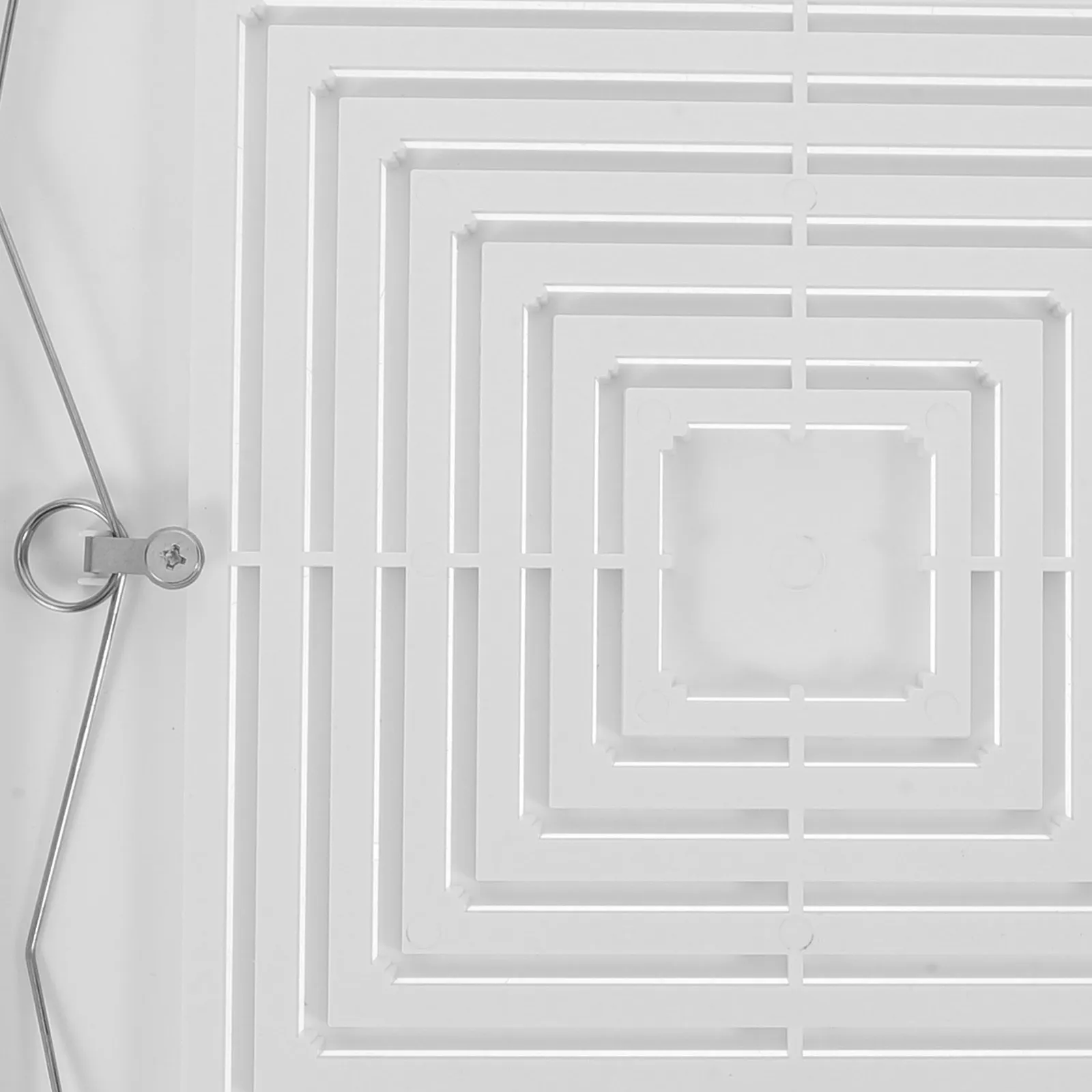 Square Bathroom Exhaust Fan Cover Spring Loaded White Ceiling Vent Grille Replacement Universal Extractor Grill Shower Restroom