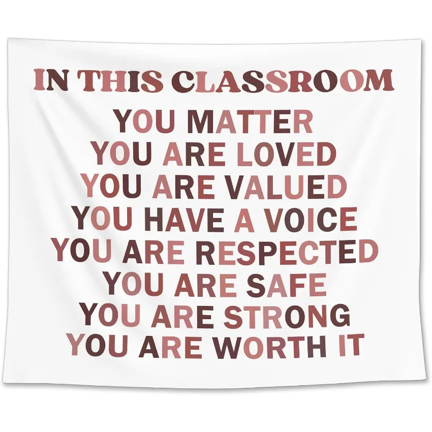 Inspirational Quote Tapestry Wall Hanging Motivational Poster for Classroom Bedroom Dorm Office Room Aesthetic Home Decor