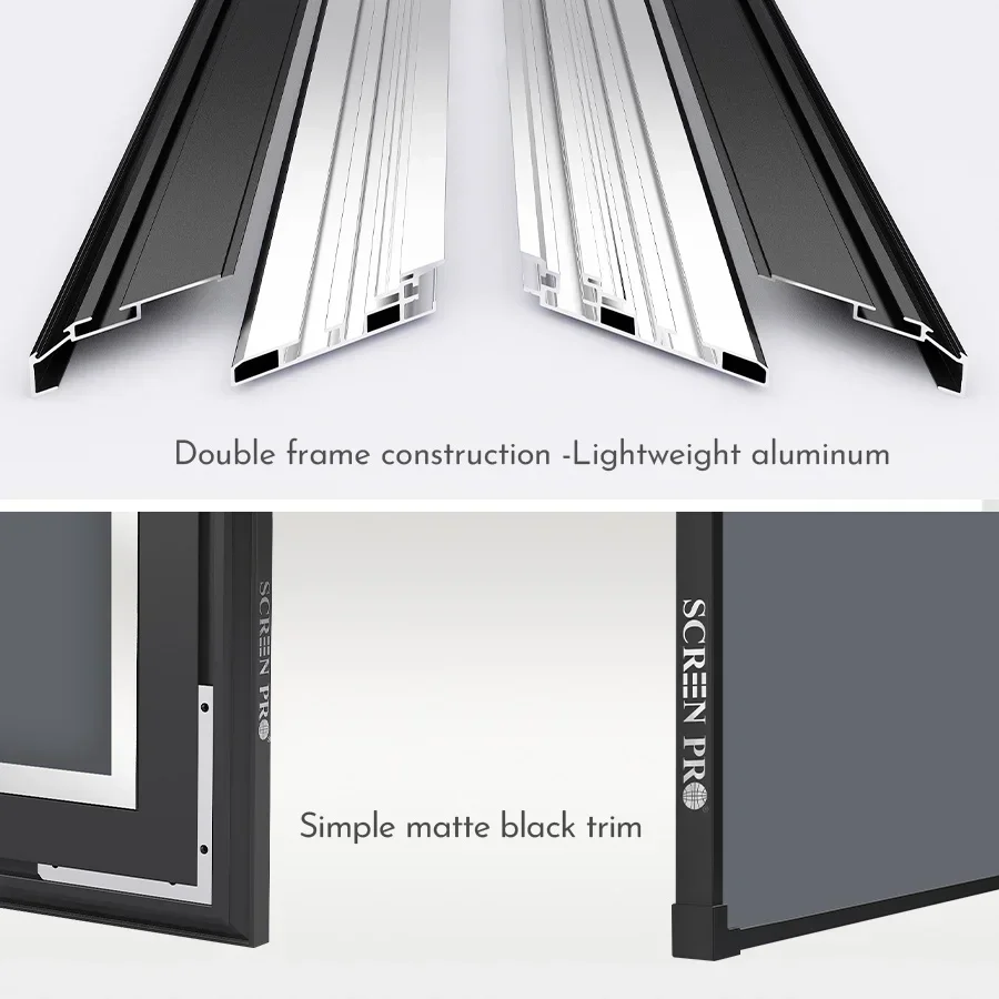 92 Inch ALR Screen for Long Throw Projector Ambient Light Rejection Screen Fixed Frame Projection Screen