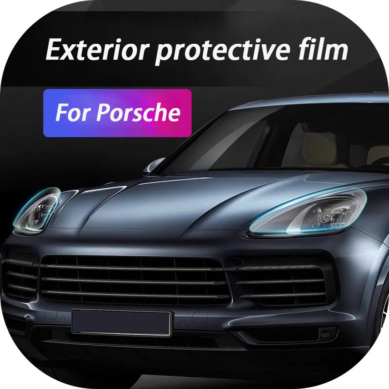 

TPU Headlight Exterior BC Center Column Protective Film for Porsche Cayenne 2018-2024 Panamera 718 Macan 2014-2017