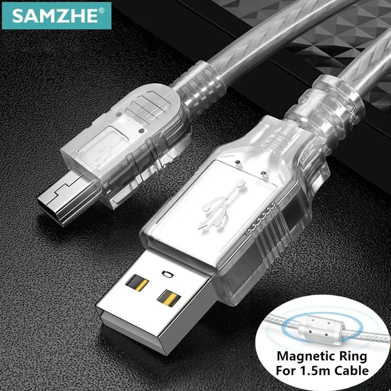 SAMZHE Mini USB Cable Mini USB to USB Fast Charging Data Cable For Cellular Phone Digital Camera HDD MP3 MP4 Player Tablets GPS