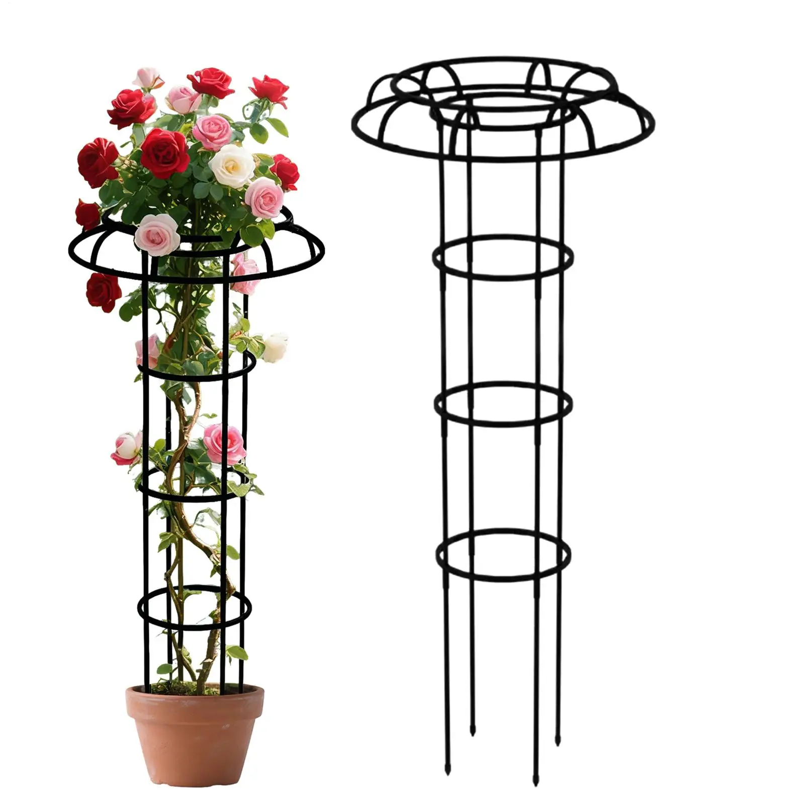 Garden Trellis For Plants Artistic Landscaping Pole Potted Plants Umbrella Trellis For Vines Flowers Pea Bean Tomato Clematis