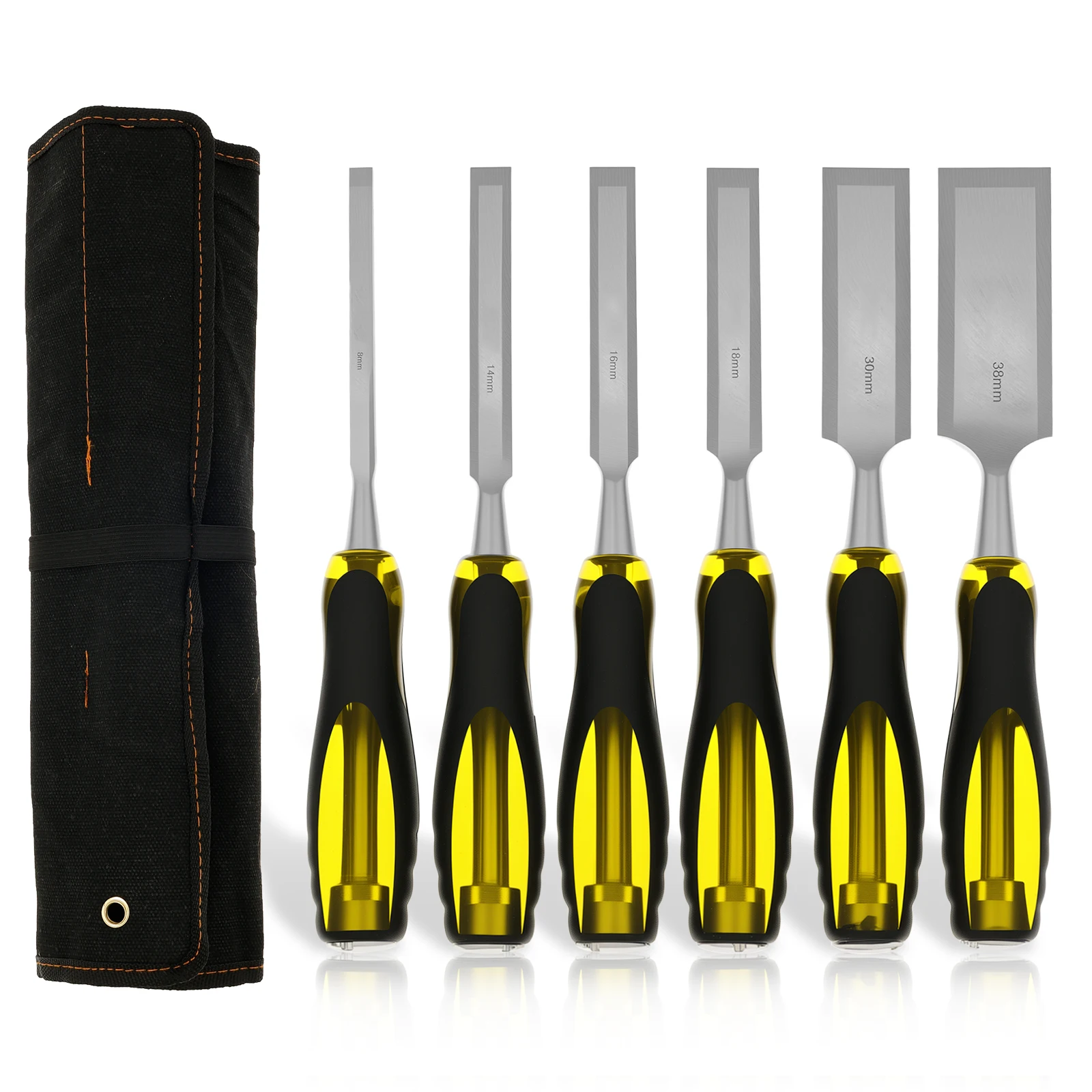 4/6Pcs Wood Chisel Set Alloy Woodworking Carving Chisel Tool with Anti Slip Handle Carpenter Carving Hand Tool for DIY Projects