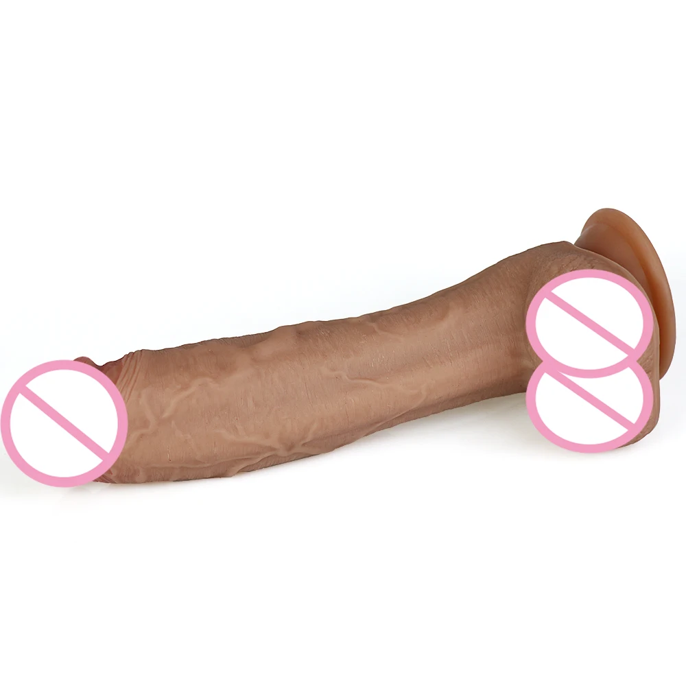 22CM Realistic Silicone Dildo Large Dildo Sex Toy for Women with Thick Glans Real Dong with Powerful Suction Cup Stiff Cock