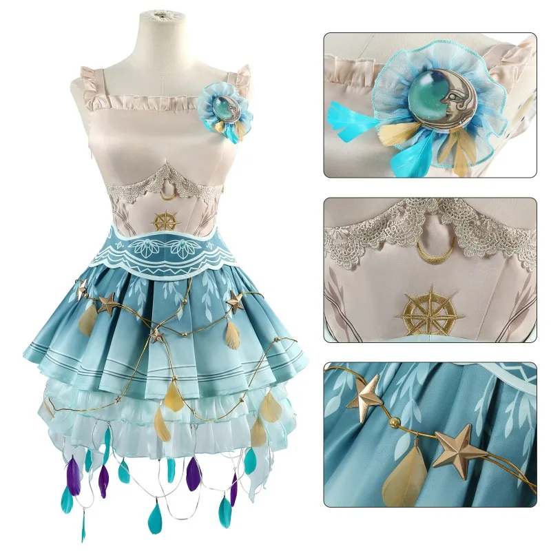 

Game Identity V Dancer Cosplay Costume Dispersed Moonlight Rare Skin Outfit Anime Character Halloween Role Play Party