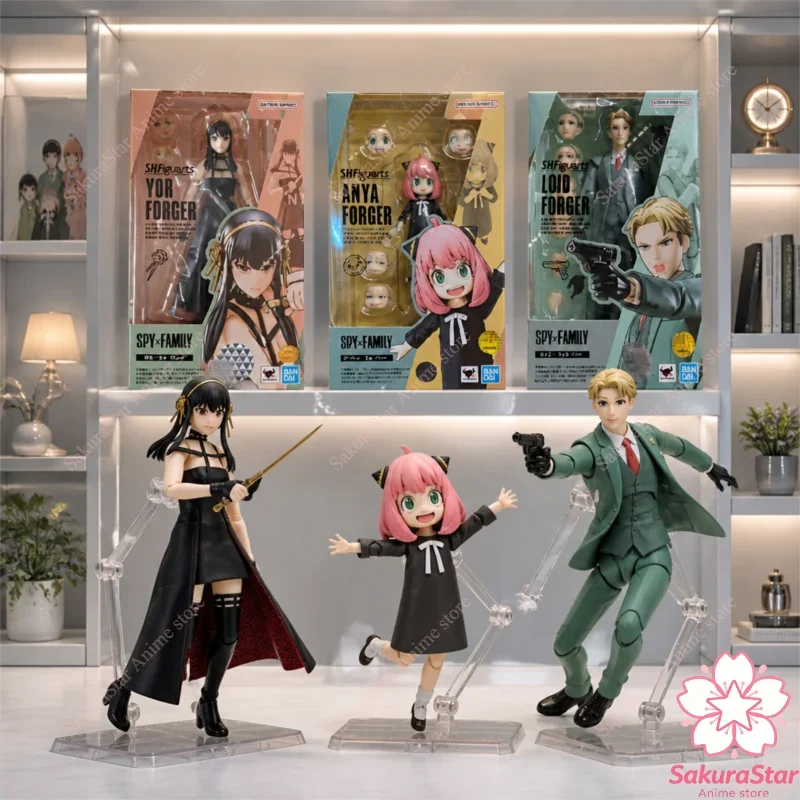 【In Stock】Bandai S.H.Figuarts Spy × Family Yor Forger Loid Forger Anya Forger PVC Anime Character Action Figure Collectible Toy