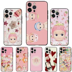 Phone Case For iPhone 16,15,14,13,12,11,Plus,Pro Max,XS,X,XR,SE,Mini,8,7 Soft Angles Fruits S-Sonnies Silicone Black Cover