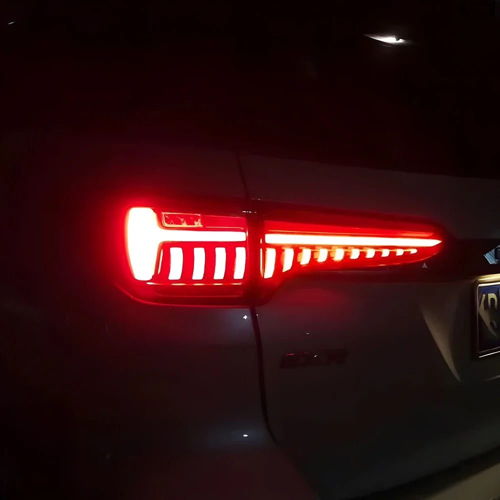 Modified Car Taillights Assembly for Toyota Fortuner 2016-2020 LED Auto Rear Lamps Upgrade Audi Design Plug and Play Accessories