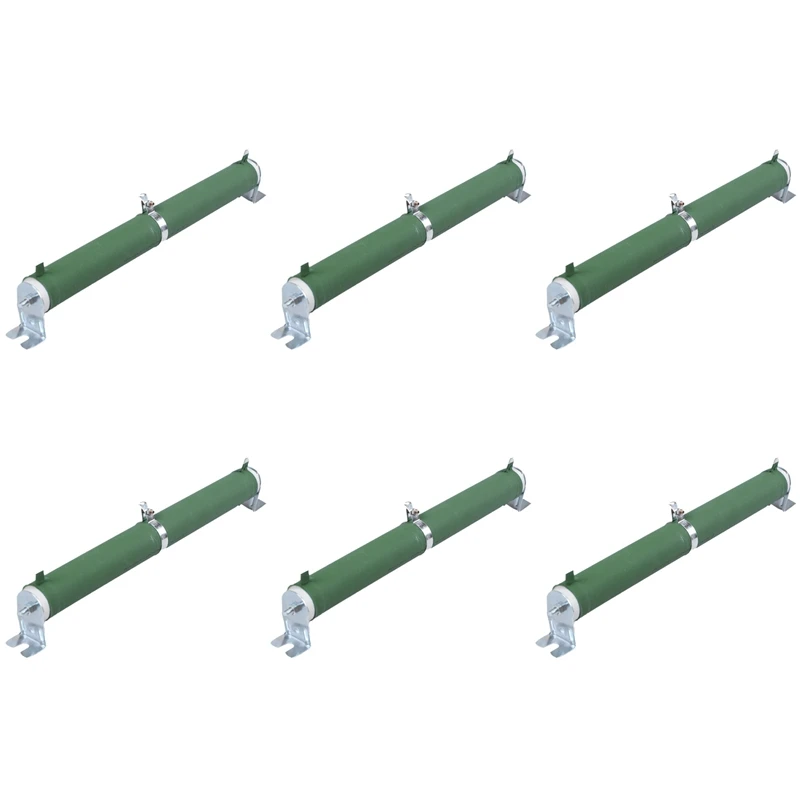 6X 200W Watt 100 Ohm Ceramic Tube Adjustable Rheostat Resistor Green