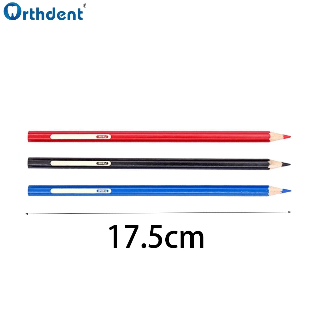 1Pc/3Pcs Dental Oral Marker Pen Wood Intraoral Marker Red/Blue/Black Sterilizable Denture False Teeth Repair Sign Line Dentistry