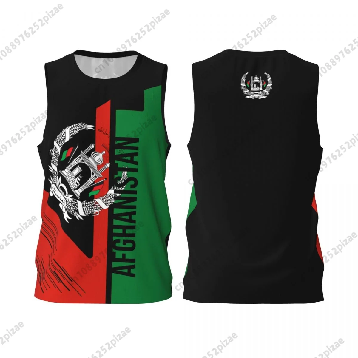 Custom Afghanistan flag sleeveless jersey