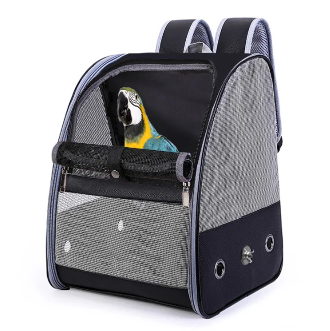 

New Parrot Portable Bag Breathable Double Shoulder Foldable Bird Backpack Carrier